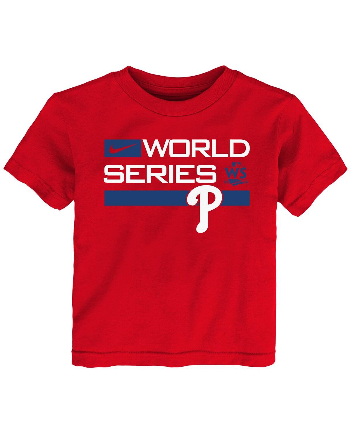 Nike Toddler Boys And Girls  Red Philadelphia Phillies 2022 World Series Authentic Collection Dugout  In Red