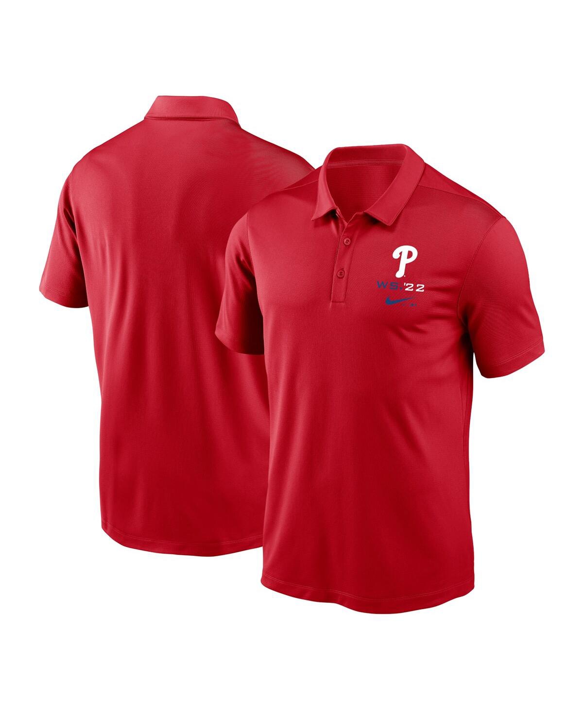 Men's Nike Red Philadelphia Phillies 2022 World Series Performance Polo Shirt