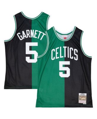 Men's Kevin Garnett Black, Kelly Green Boston Celtics Hardwood Classics 2007-08 Split Swingman Jersey
