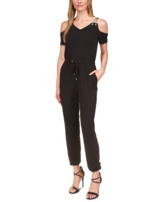 MICHAEL Michael Kors Women s Chain Cold Shoulder Jumpsuit Macy s