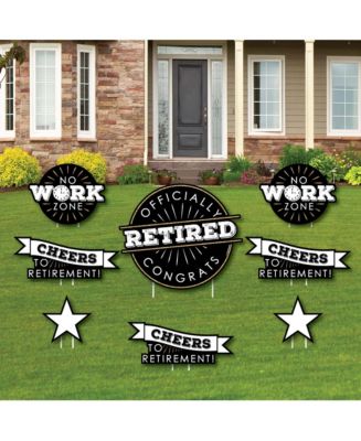 Big Dot of Happiness Happy Retirement - Outdoor Lawn Decor - Retirement ...