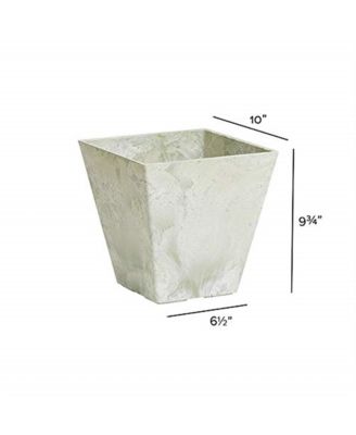 35080 Ella Square Planter Artstone Collection Mint - 10 inch