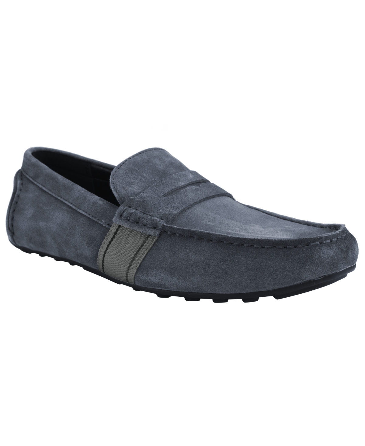 Calvin Klein Men's Orazio Casual Slip-on Loafers In Dark Gray Suede