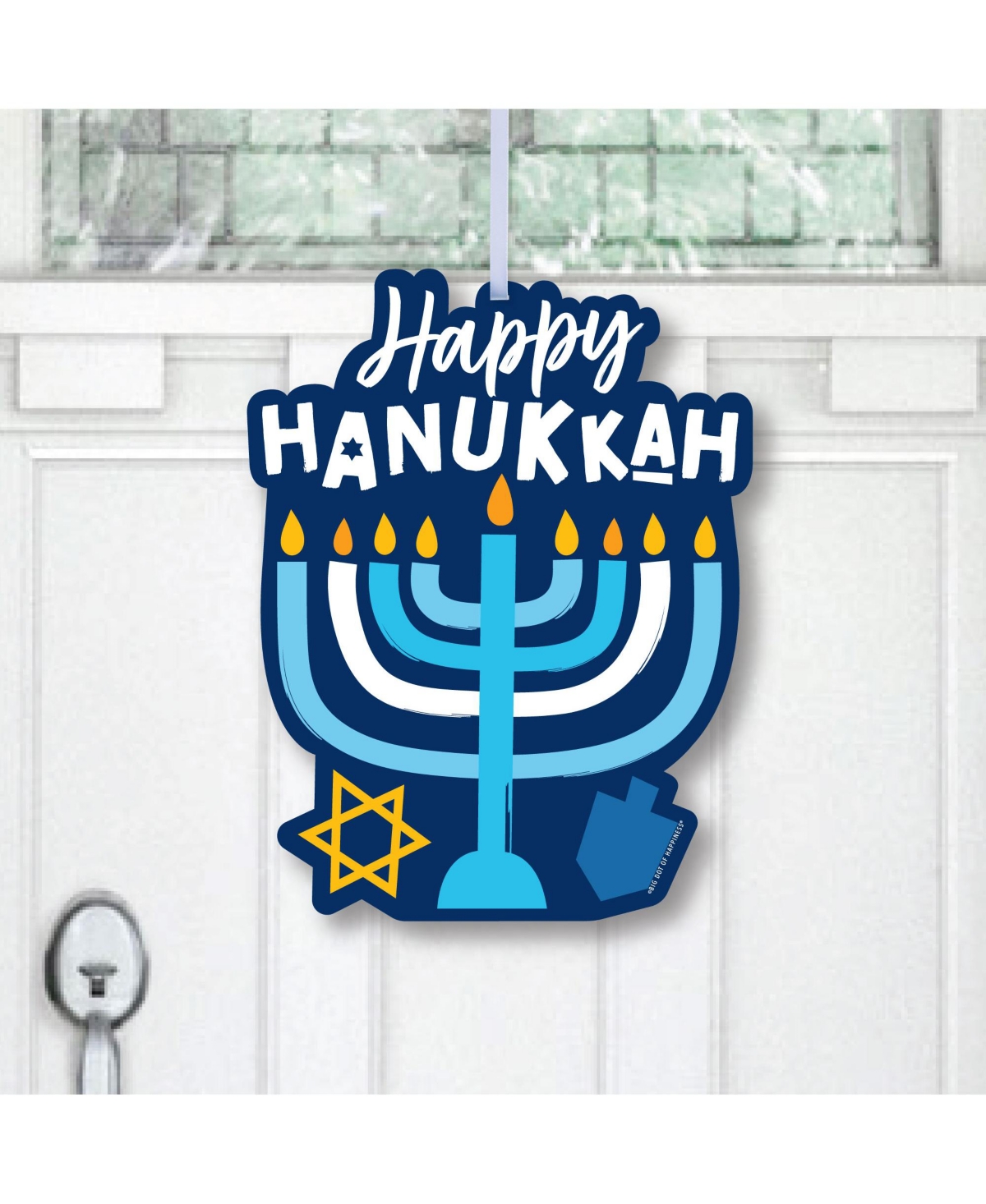 Hanukkah Menorah Porch Chanukah Holiday Party Outdoor Front Door Decor 1 Pc