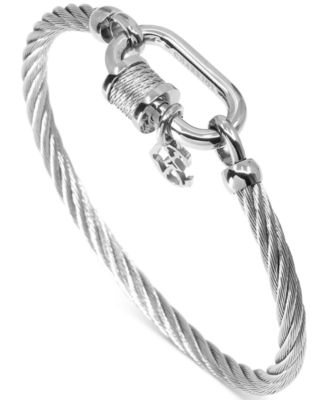 CHARRIOL - Forever Lock Cable Bangle Bracelet in Stainless Steel
