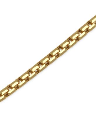 Rounded Box Link Chain Bracelet 7", in 14k Gold