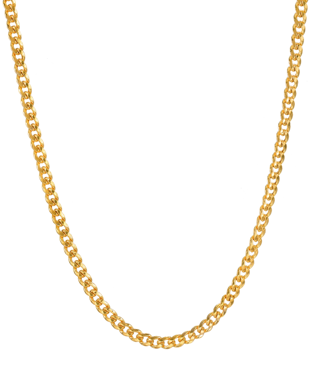 Macy's Cuban Link 18" Chain Necklace In 10k Gold In Yellow Gold