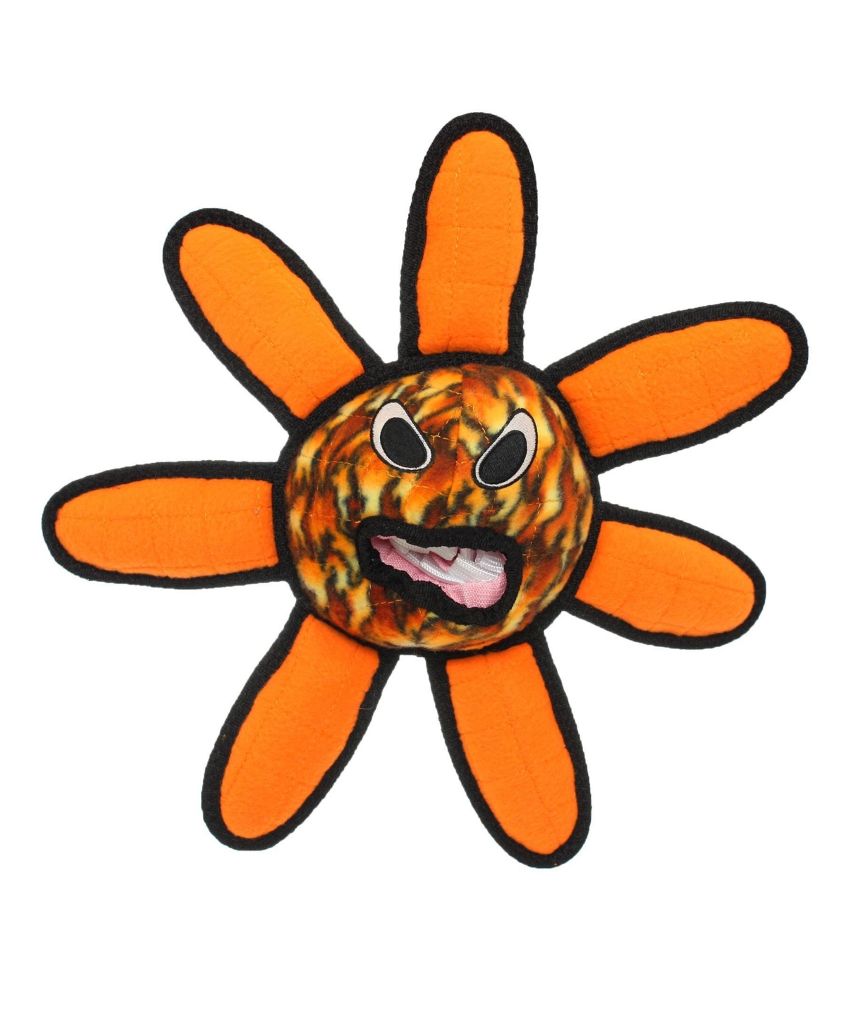 Alien Ball Flower Fire, Dog Toy - Medium Orange