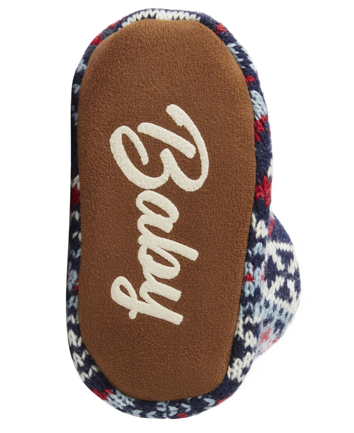 Dearfoams Kid's Fairisle Baby Bear Warm Up Bootie - Blue