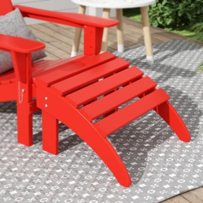 All-Weather Outdoor Patio Poly Adirondack Ottoman Footrest