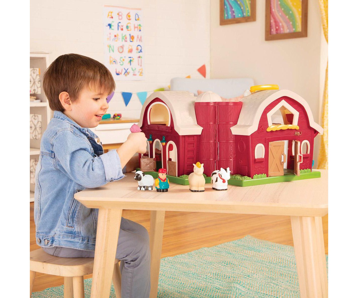 Детский игровой набор Kaplan Early Learning Big Red Barn 6-Piece Playset, Ages 18 Months+ — фото 2