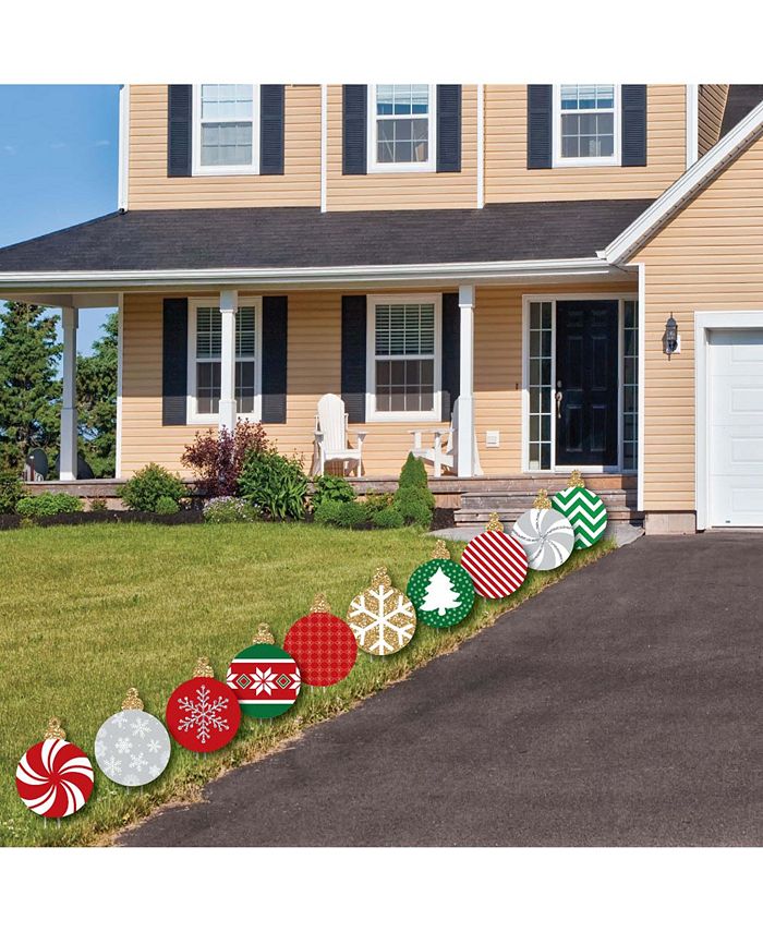 Big Dot of Happiness Ornaments Lawn Decorations - Outdoor Holiday ...