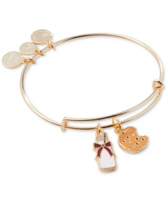 Alex and Ani - Gold-Tone Milk & Cookies Charm Bangle Bracelet