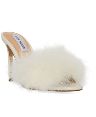 Steve Madden - Women's Spin Feathered Platform Dress Sandals