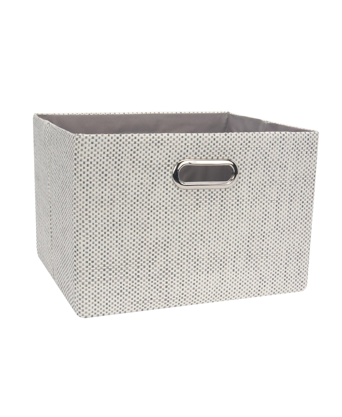 Lambs Ivy Gray Foldable/Collapsible Storage Bin/Basket Organizer with Handles - Gray