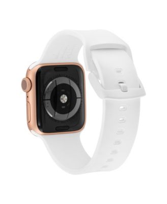 White Silicone Keeperless Band designed for Apple Watch&reg; 42mm (Series 1-3 only) & 44/45/46/49mm (Ultra & Ultra 2)
