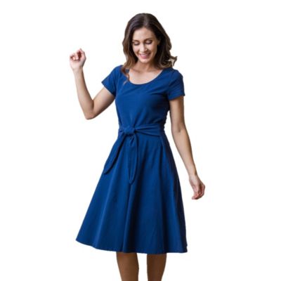 Women's Organic Cotton Tie-Waist Knit Dress