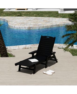 Adirondack Outdoor Chaise Lounge for Patio Garden Poolside