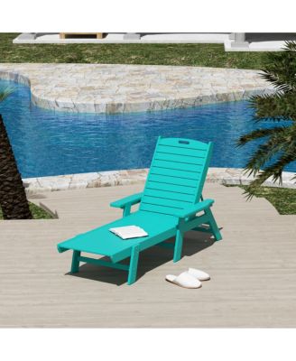 Adirondack Outdoor Chaise Lounge for Patio Garden Poolside