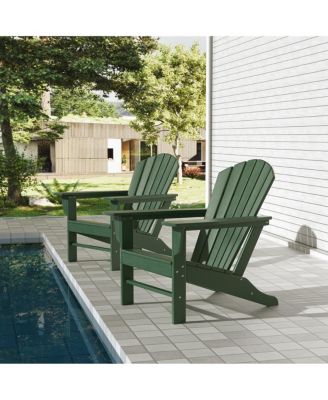 All-Weather Contoured Outdoor Poly Adirondack Chair (Set of 2)