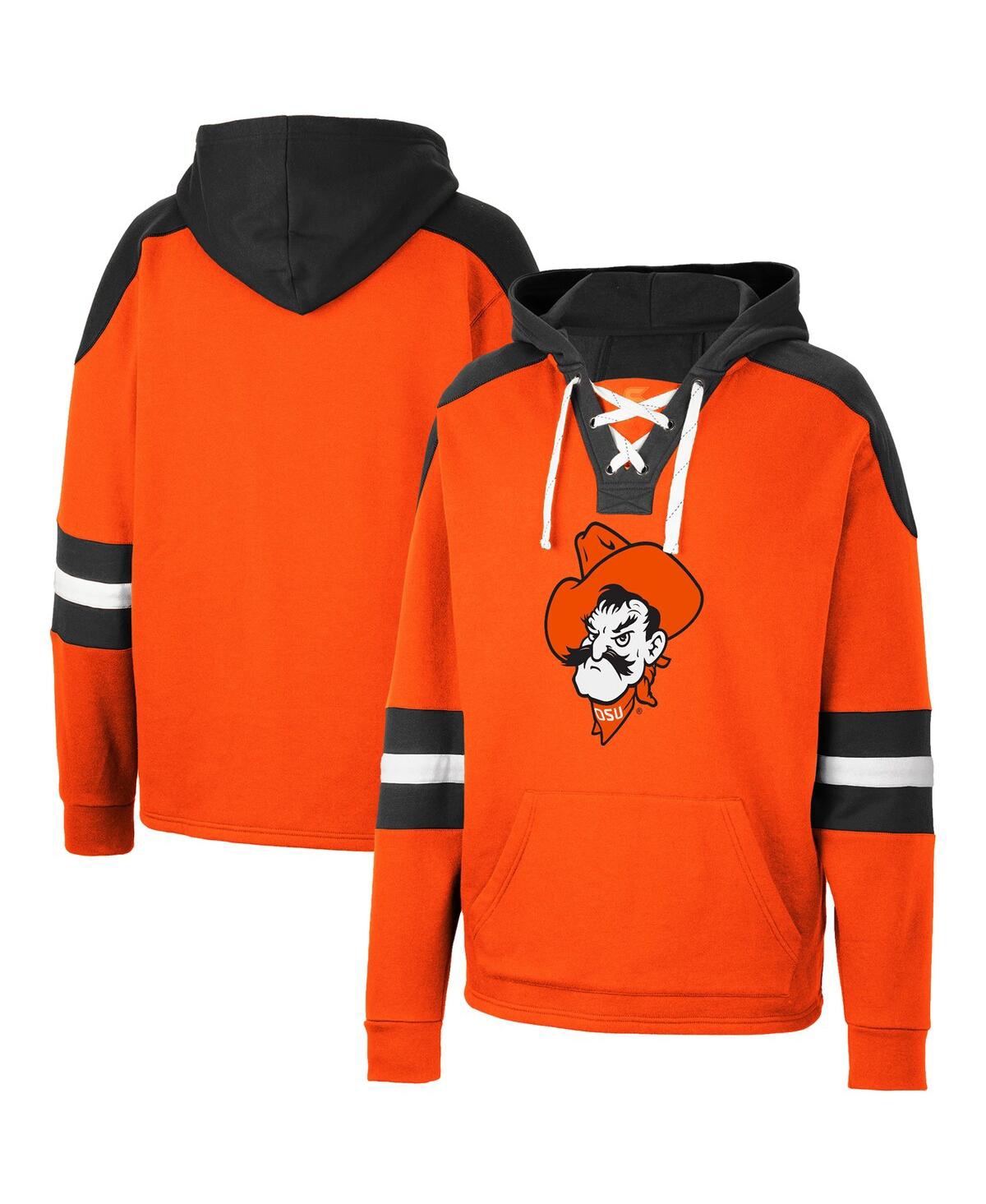 Colosseum Men's  Orange Oklahoma State Cowboys Lace-up 4.0 Pullover Hoodie