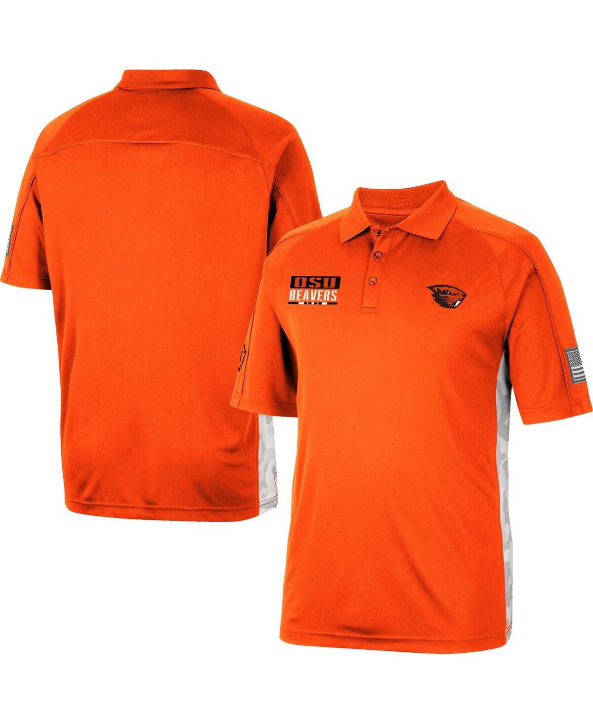 Colosseum Men's  Orange Oregon State Beavers Oht Military-inspired Appreciation Snow Camo Polo Shirt