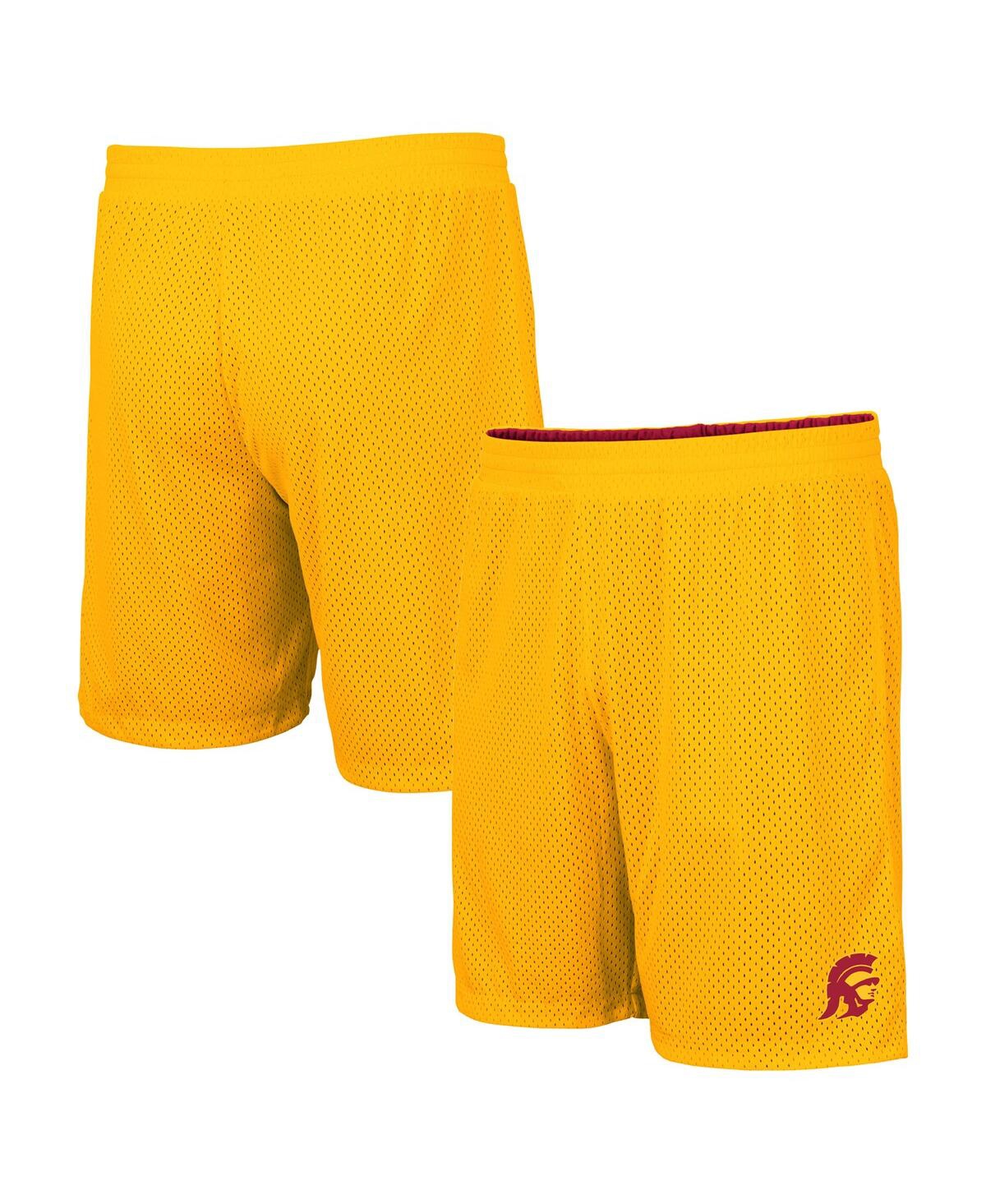 Men's Colosseum Gold Usc Trojans Wiggum Reversible Wordmark Shorts - Gold