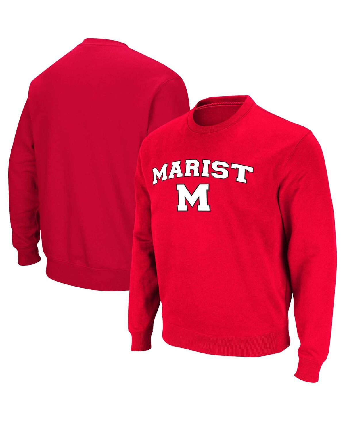 Colosseum Red Marist Red Foxes Arch Over Logo Pullover Sweatshirt In Red