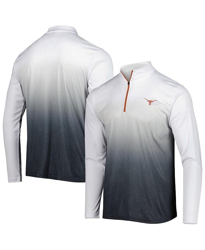 Colosseum Men's Charcoal, White Texas Longhorns Magic Quarter-Zip Top ...