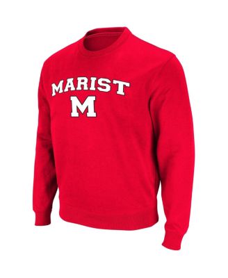 Men's Red Marist Red Foxes Arch Over Logo Pullover Sweatshirt