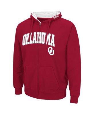 Men's Crimson Oklahoma Sooners Arch & Team Logo 3.0 Full-Zip Hoodie