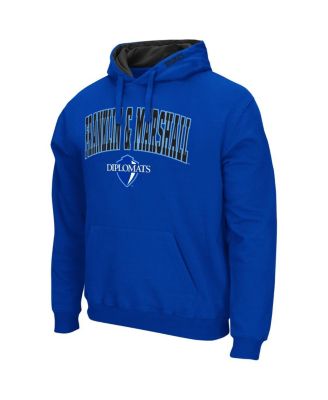 Men's Blue Franklin & Marshall Diplomats Arch & Logo Pullover Hoodie