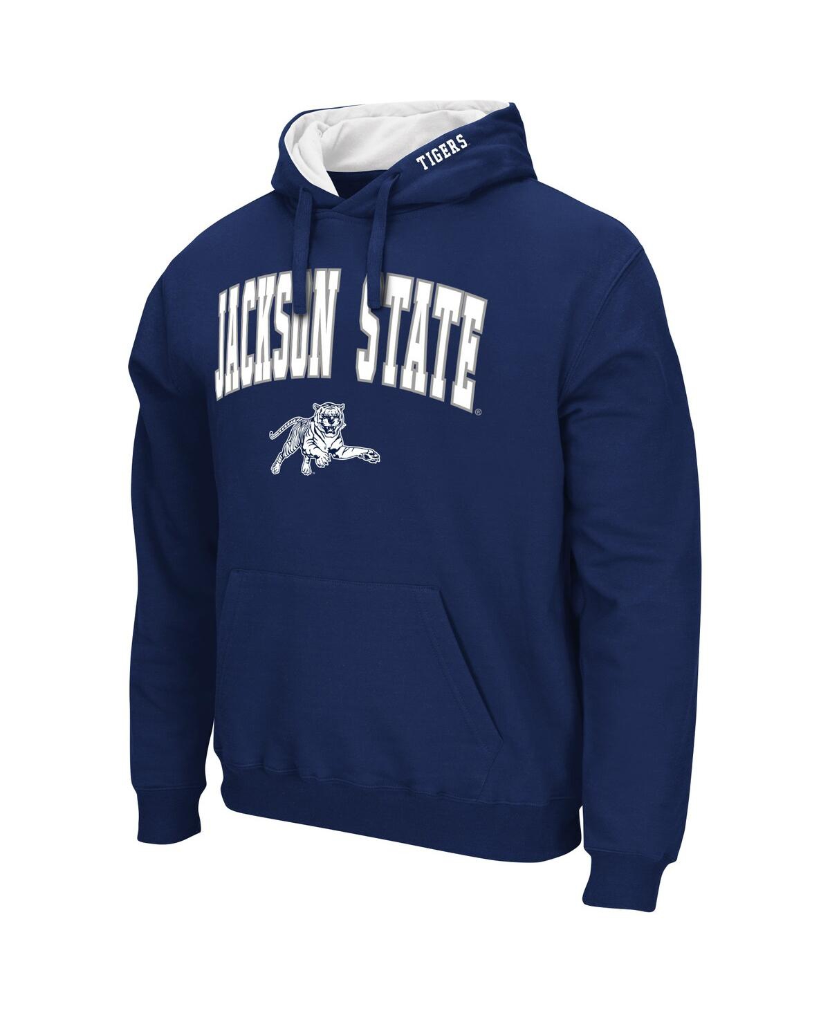 Shop Colosseum Men's  Royal Jackson State Tigers Arch & Logo Pullover Hoodie