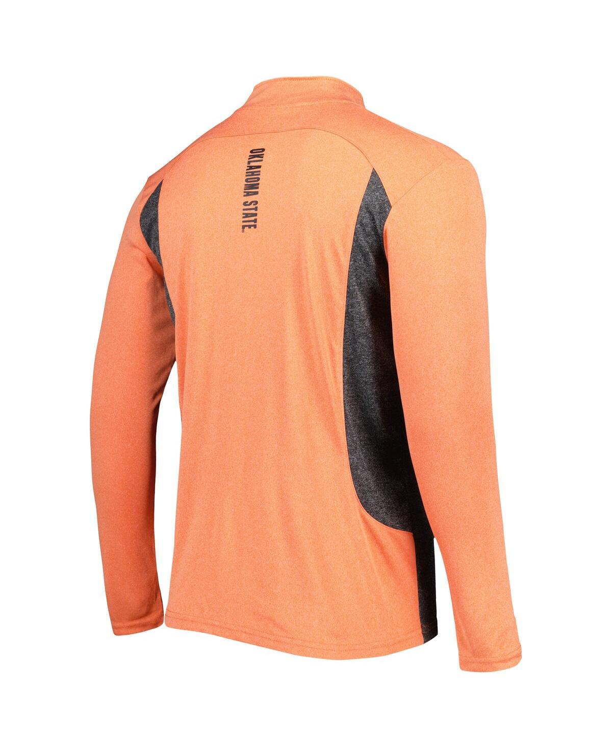 Men's Colosseum Black Oklahoma State Cowboys Audible Quarter-Zip Pullover Windshirt Jacket - Black