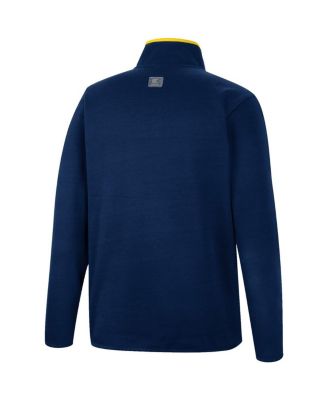 Men's Navy Michigan Wolverines Rebound Quarter-Snap Jacket