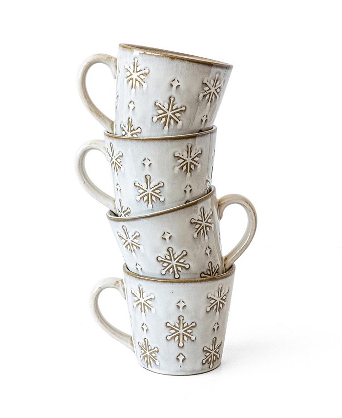Over and Back Snowflake Mugs, Set of 4 Macy's