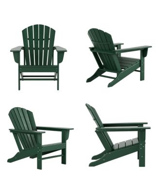 All-Weather Contoured Outdoor Poly Adirondack Chair (Set of 4)
