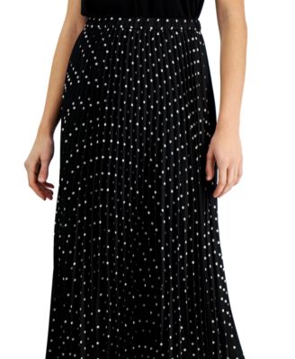 Anne Klein - Chiffon Pull-On Pleated Skirt