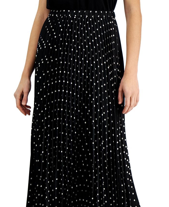 Anne Klein Women's Printed Pull-On Pleated Skirt