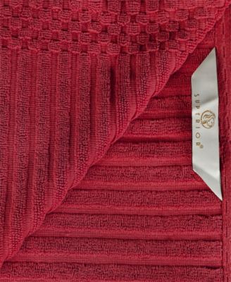 Soho Checkered Border Cotton 2 Piece Bath Towel Set, 54" x 27"