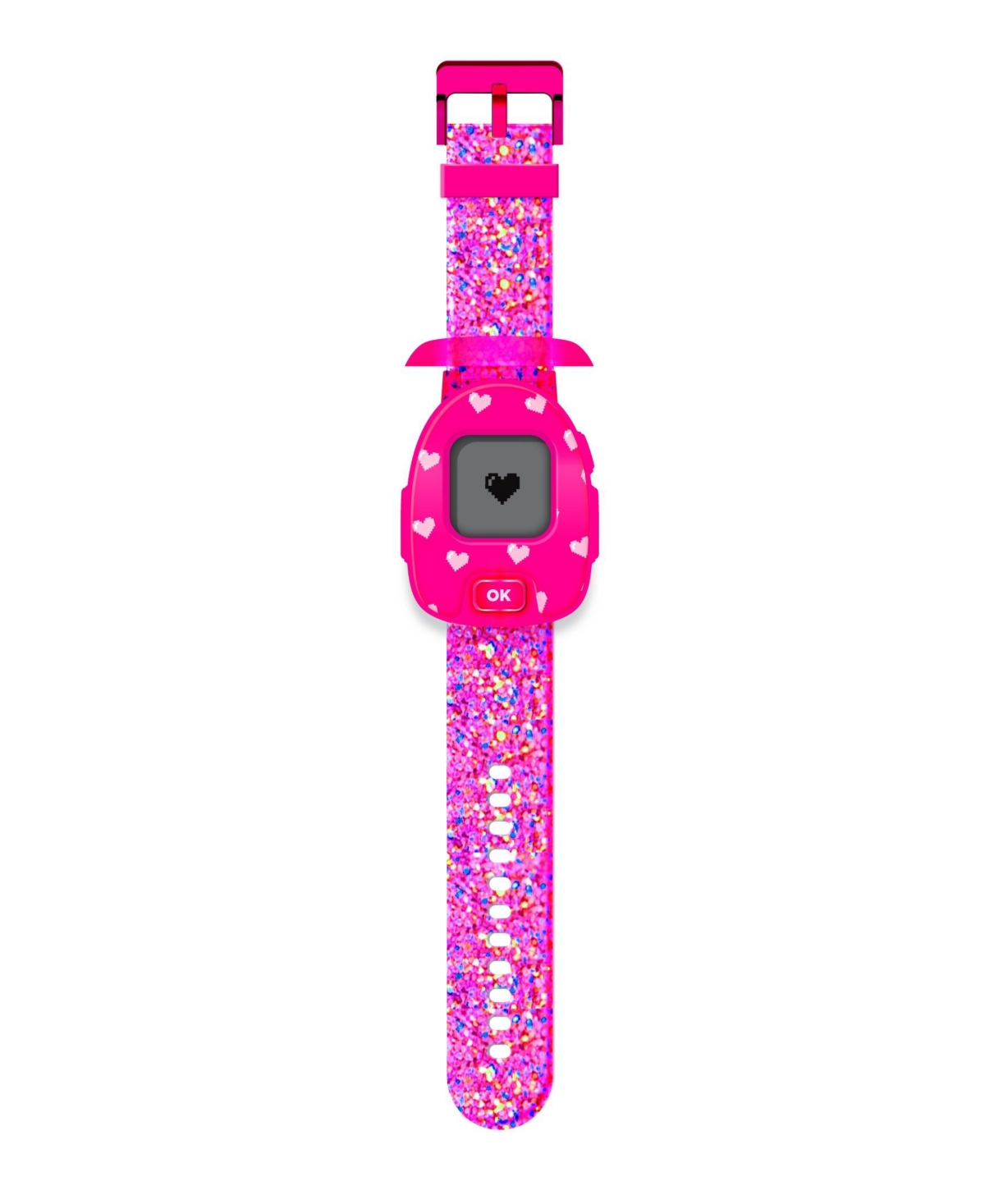 Playzoom Kids Hearts Pink Silicone Strap Smart Watch 42.5mm