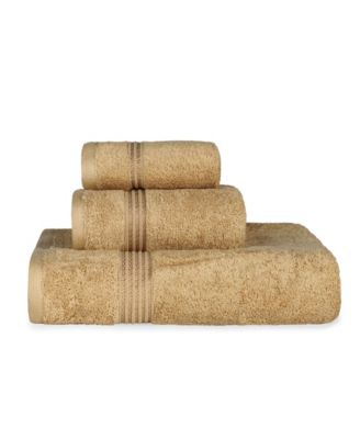 Solid Quick Drying Egyptian Cotton 3-Piece Bath Towel Set