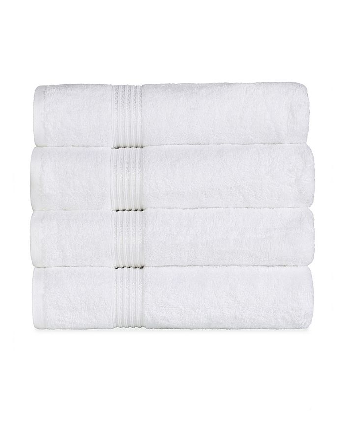 Superior Solid Quick Drying Absorbent 4 Piece Egyptian Cotton Bath Towel Set