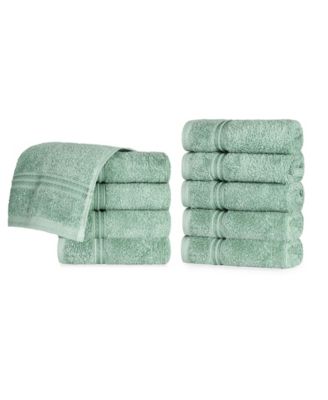 Solid Quick Drying 100% Egyptian Cotton 10-Pc Washcloth Set