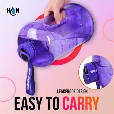 1 Gallon Water Bottle with Times to Drink (128oz) – Motivational Time Reader Large Water Jug