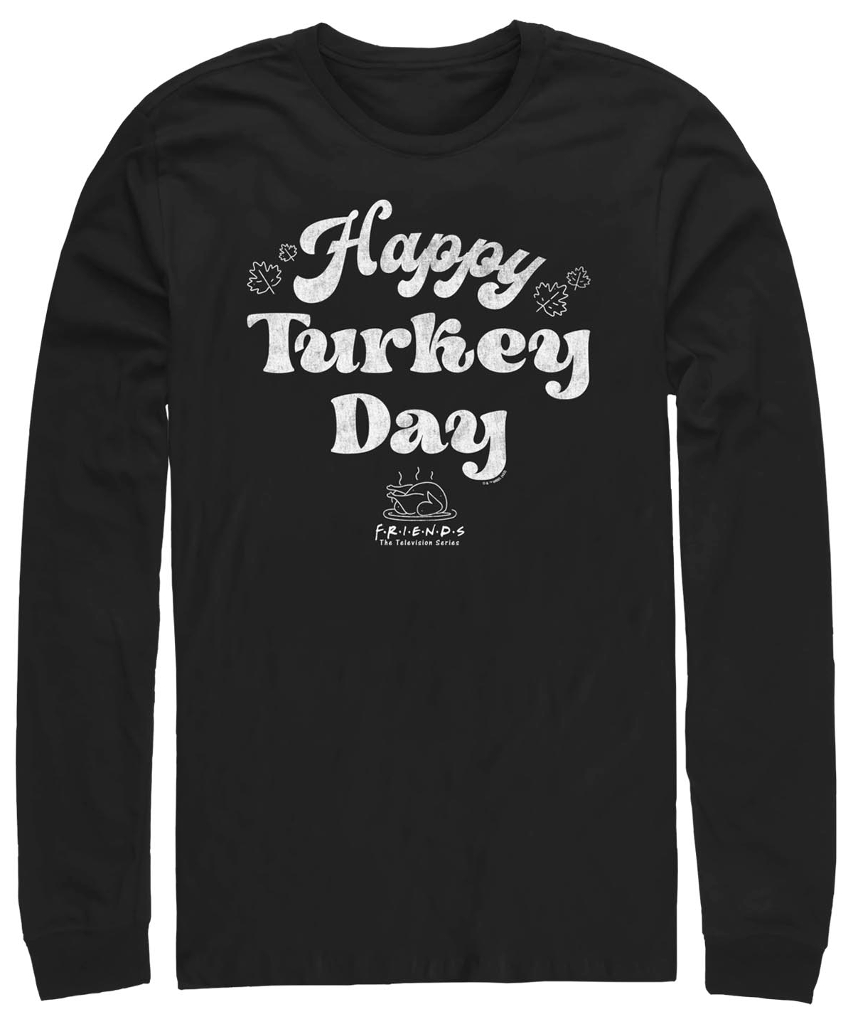 Fifth Sun Men's Friends Turkey Day Long Sleeves T-shirt In Black