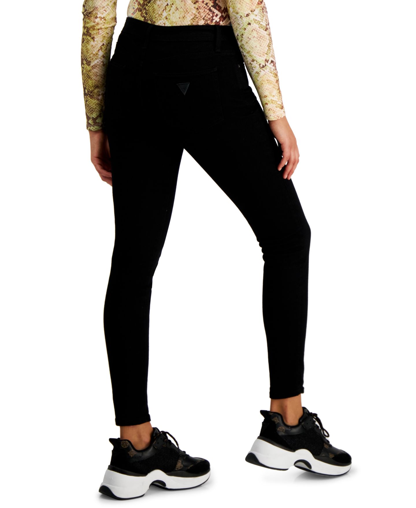 Женские джинсы GUESS Mid-Rise Sexy Curve Skinny, цвет: Чёрный — фото 3