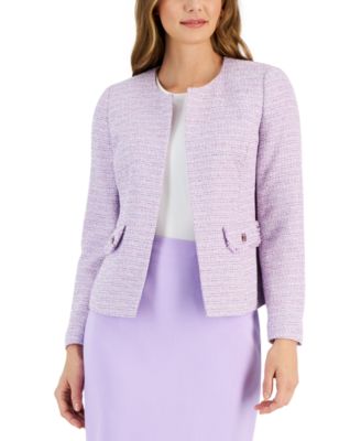Kasper Women's Diamond Knit Jacquard Cardigan - Front Closure Sweater, Cozy & Stylish - View #3