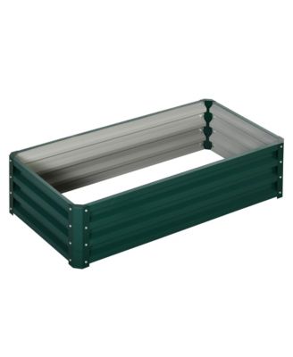 4' x 2' Raised Steel Garden Planter Bed for Vegetables, Herbs, Green