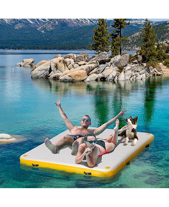 Outsunny Pool Float, Large Surface, Beach Inflatables, Pool Raft for ...